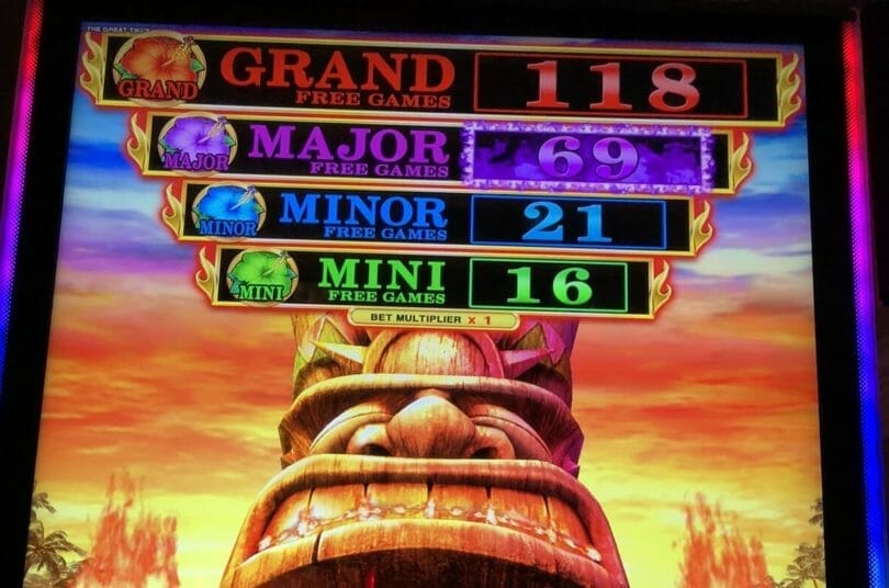 The Great Tiki by Aruze free game progressives