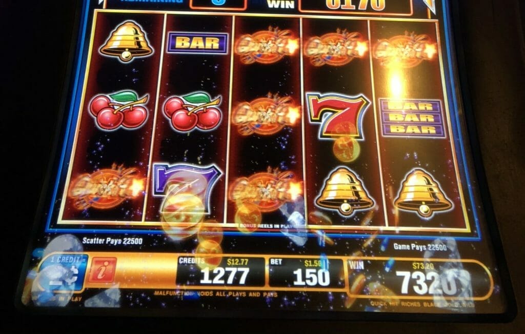 Quick Hit Rising six Quick Hit symbols at Treasure Island