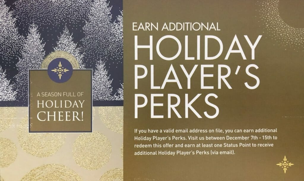 Mohegan Sun additional holiday players perks