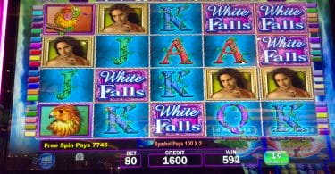 White Orchid by IGT big win on White Falls free spins bonus