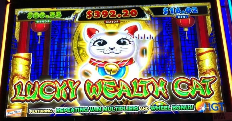 Lucky Wealth Cat by IGT top box