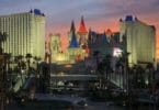 Excalibur Las Vegas from Tropicana foot bridge