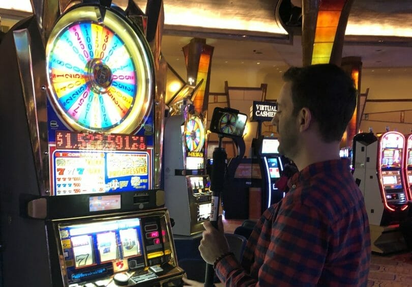 Brian Christopher plays Wheel of Fortune during a live stream at Mohegan Sun in Montville, CT