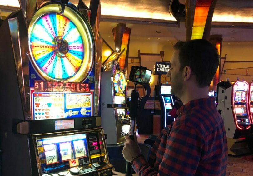 Brian Christopher plays Wheel of Fortune during a live stream at Mohegan Sun in Montville, CT