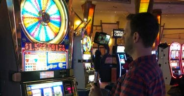 Brian Christopher plays Wheel of Fortune during a live stream at Mohegan Sun in Montville, CT