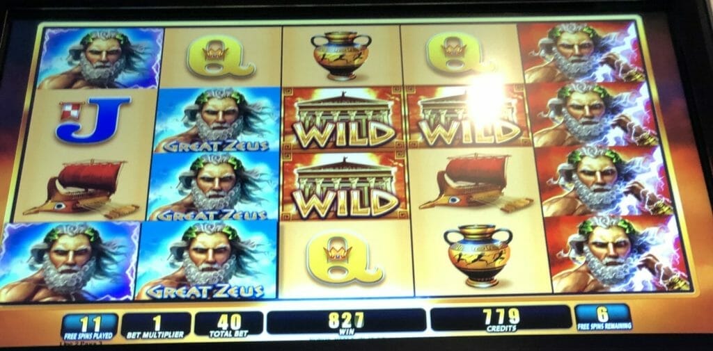 Great Zeus five of a kind in the bonus