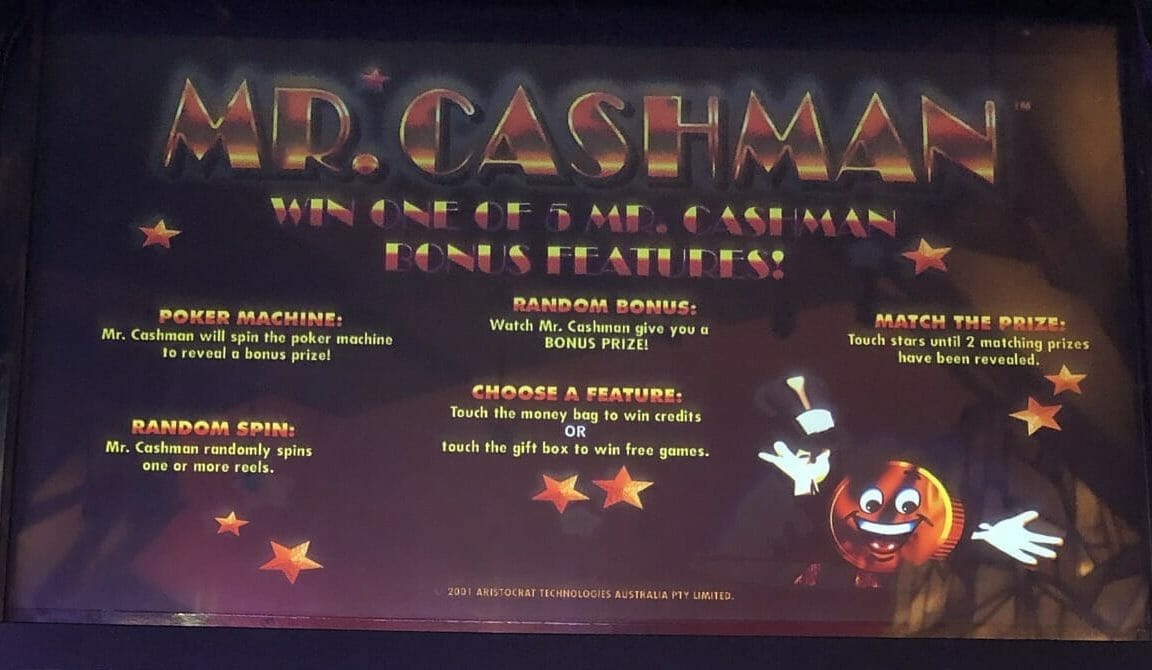 Details about   Mr Cashman Aristocrat Slot Machine  Top PlexiGlass Topper Insert 