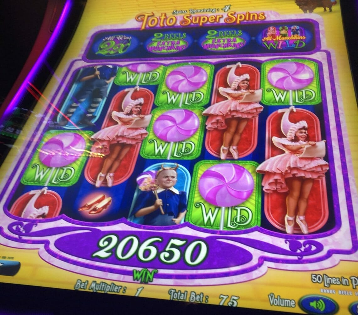 Take a Peek Behind the Curtain on a Wizard of Oz Slot Machine!