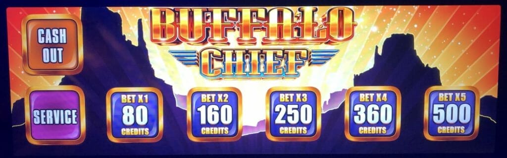 Buffalo Chief by Aristocrat bet panel