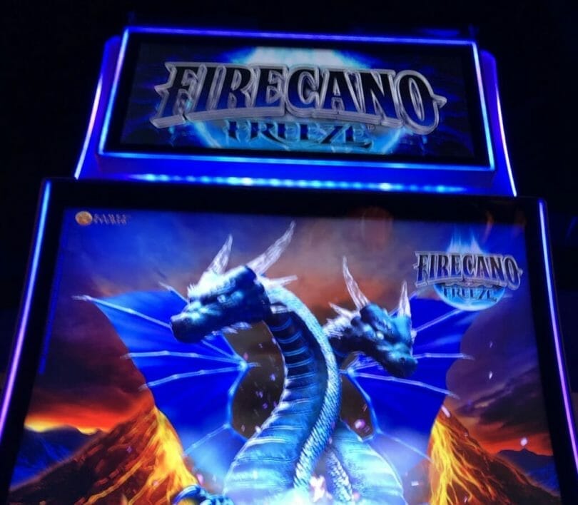 Firecano Freeze by Aristocrat top screen