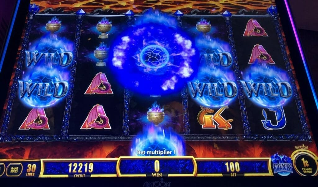 Firecano Freeze by Aristocrat wild fireball explosion