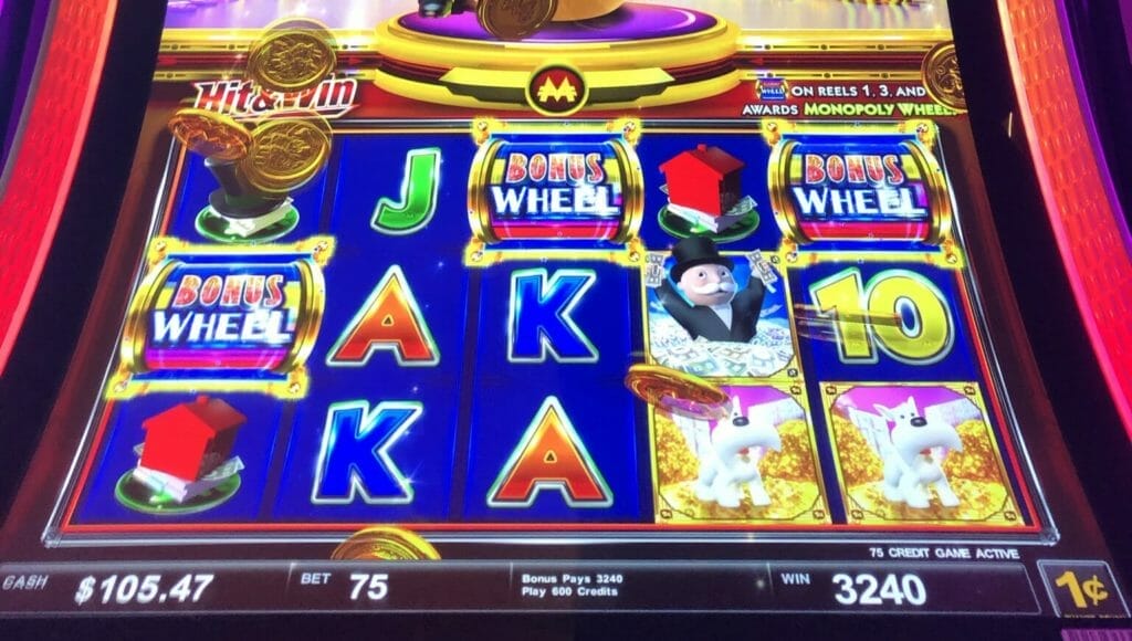 Monopoly Money Grab by Scientific Games Bonus Wheel trigger