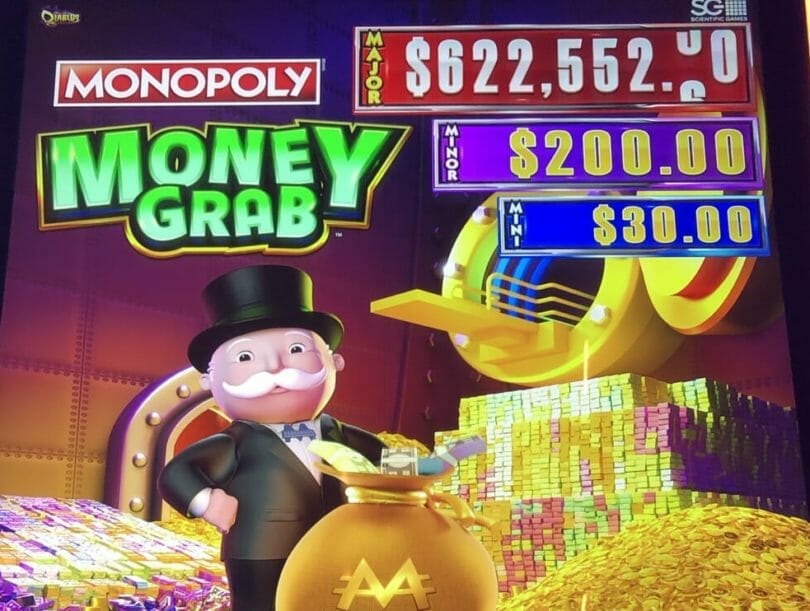 Monopoly Money Grab by Scientific Games top box