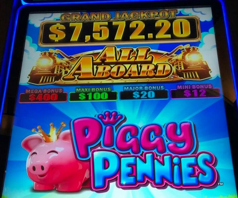 All Aboard Piggy Pennies by Konami jackpots