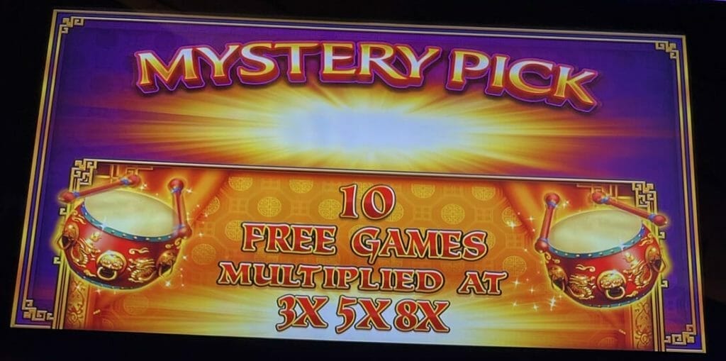 Dancing Drums Reels by Scientific Games mystery pick outcome