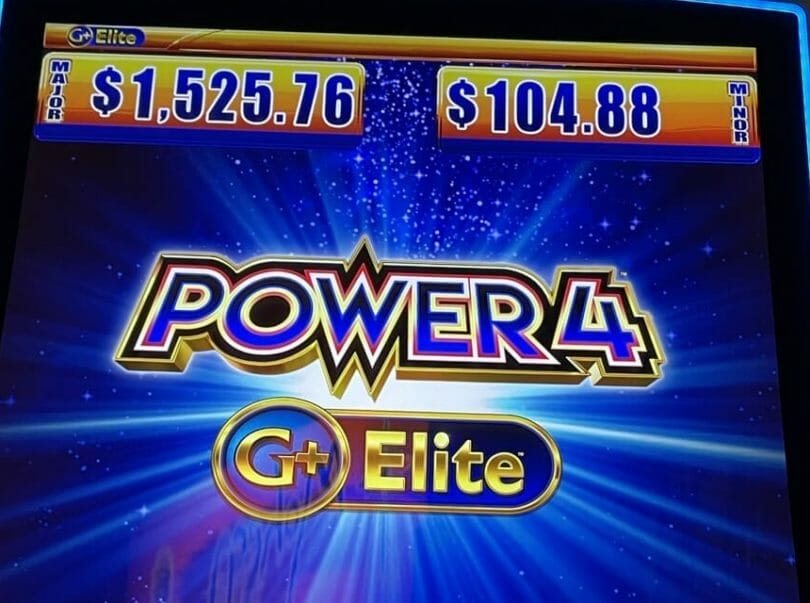 Power 4 G+ Elite by Scientific Games logo and progressives