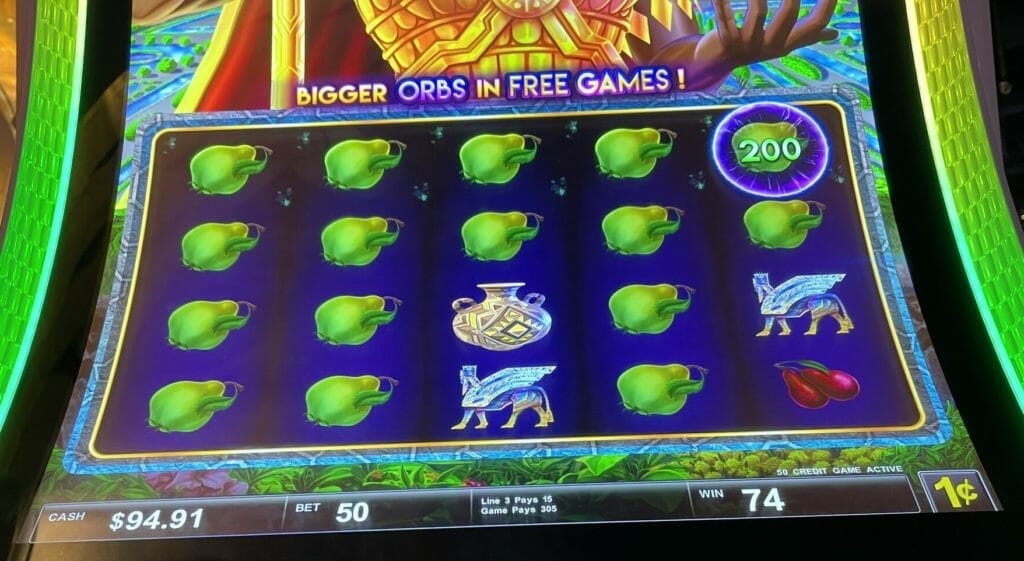 Cash Burst Force of Babylon by Scientific Games line hit