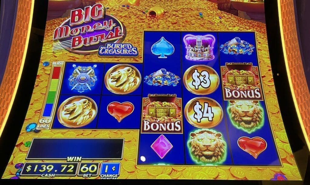 Big Money Burst Buried Treasure by Scientific Games reel set