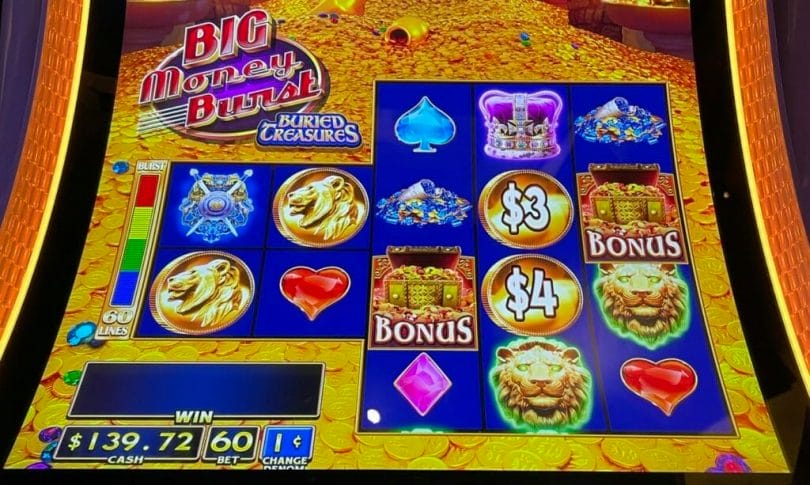 Big Money Burst Buried Treasure by Scientific Games reel set