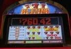 Blazing 7s by Bally pay table