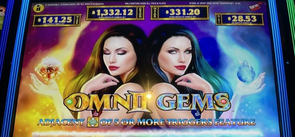 Omni Gems by Incredible Technologies logo and progressives