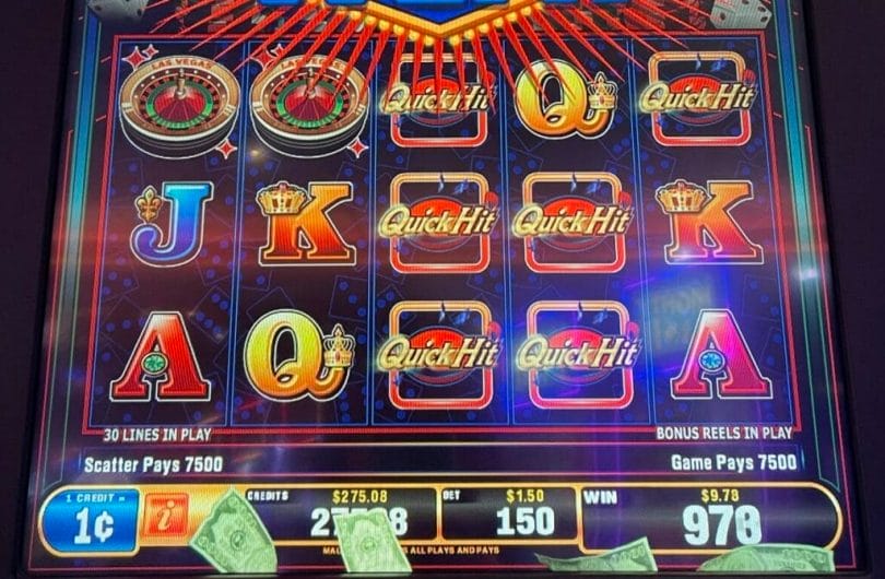 Quick Hit Las Vegas by Bally 6 Quick hit symbols 2x bonus