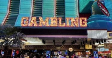 Binion's gambling sign