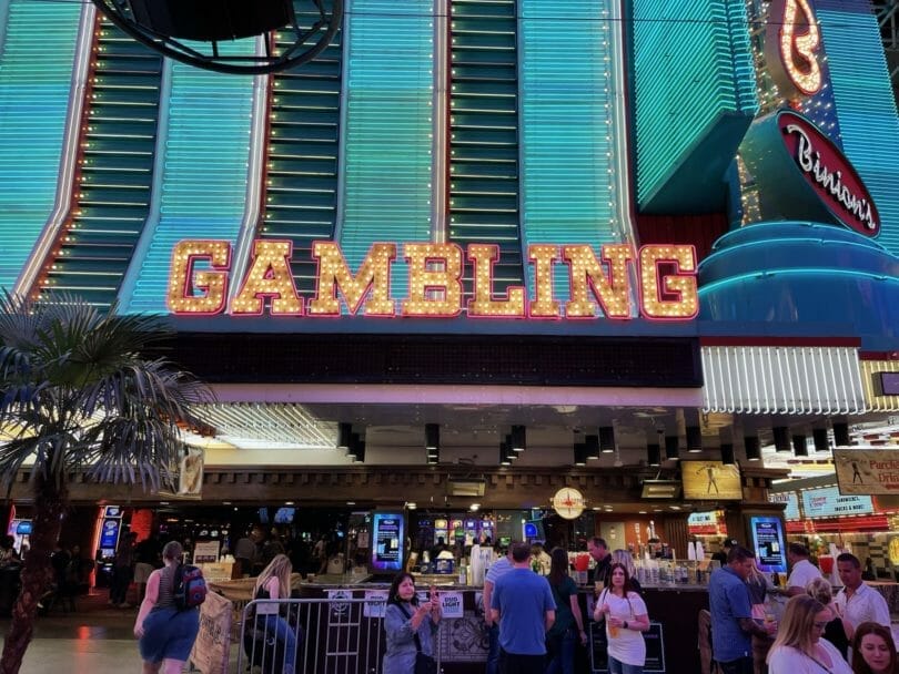 Binion's gambling sign