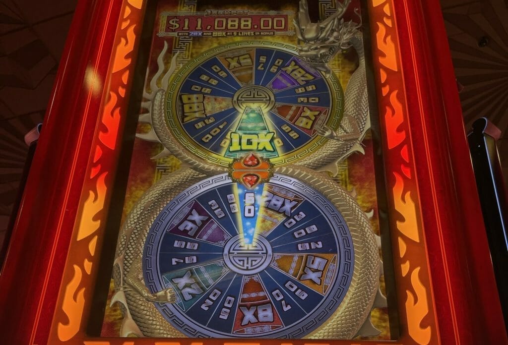 Jin Long 888 by IGT wheel bonus outcome