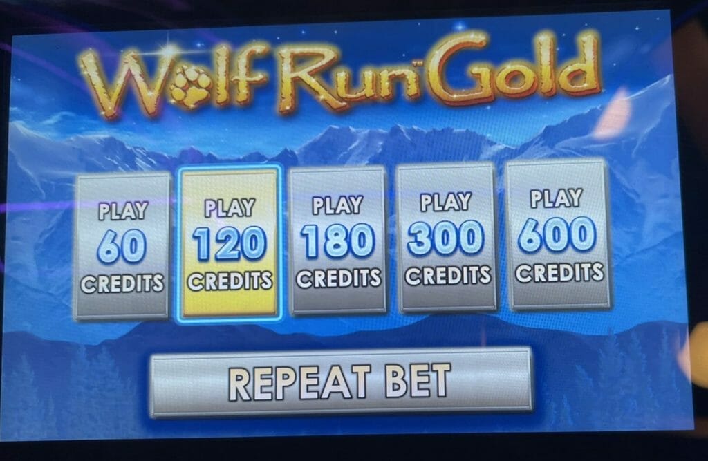 Wolf Run Gold by IGT bet panel