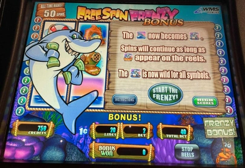 Free Spin Frenzy by WMS bonus details