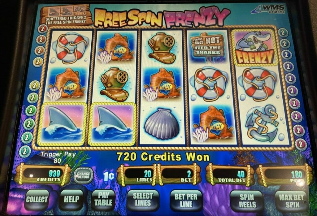Free Spin Frenzy by WMS bonus triggered