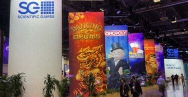 Scientific Games at G2E 2021 outside the booth