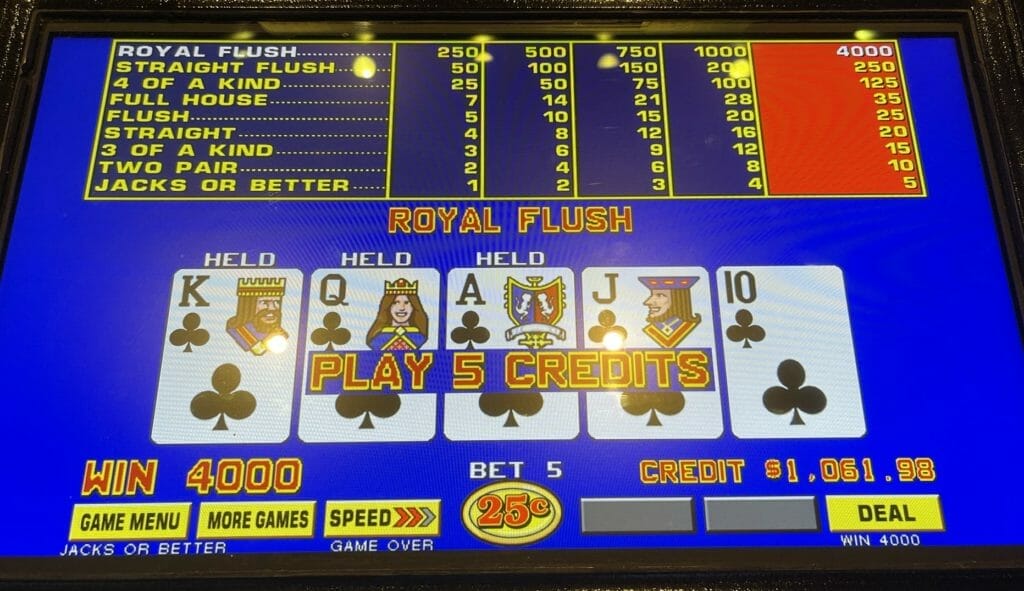 Royal flush at MGM Springfield July 2021