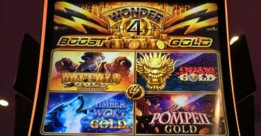 Wonder 4 Boost Gold by Aristocrat logo and games