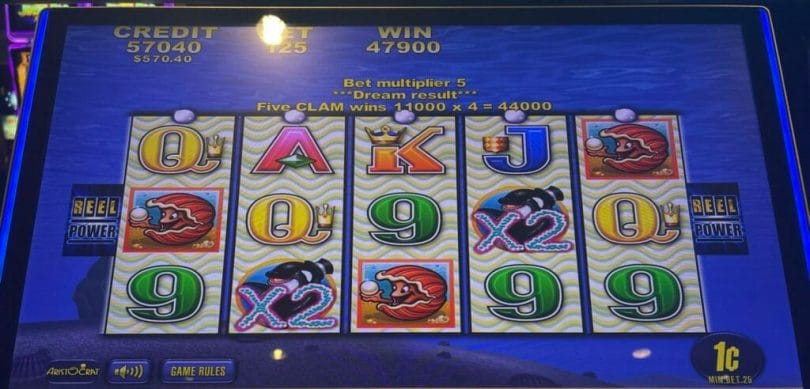 Whales of Cash by Aristocrat nearly 400x win