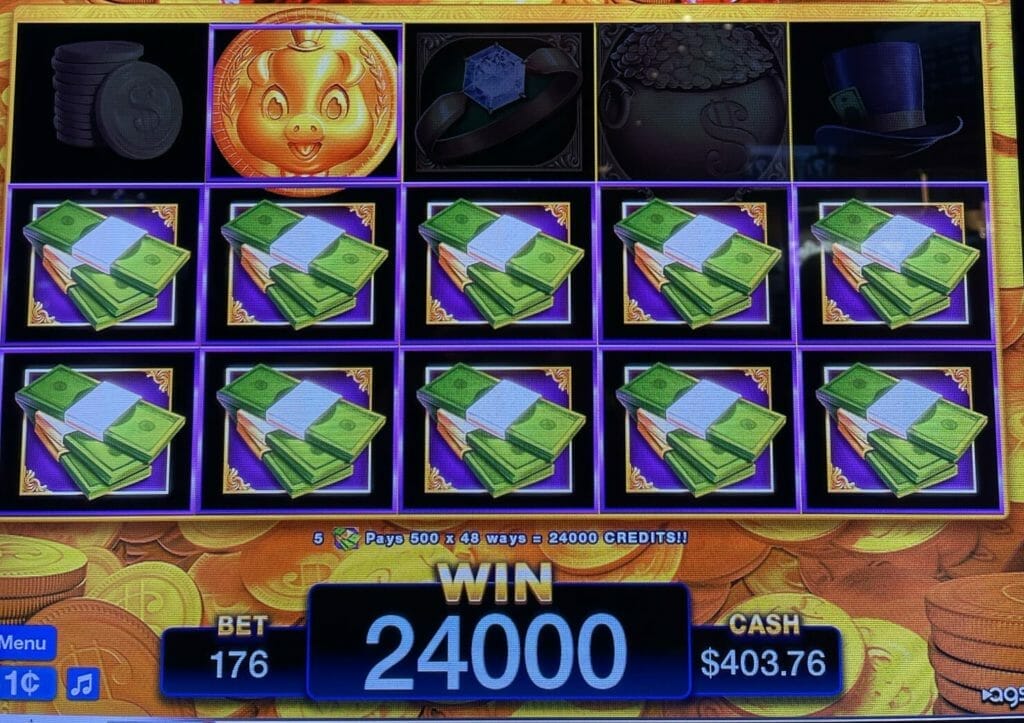 Rakin' Bacon by AGS almost 150x line hit