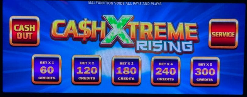 Cash Xtreme Rising Twin Tigers by Aristocrat bet panel