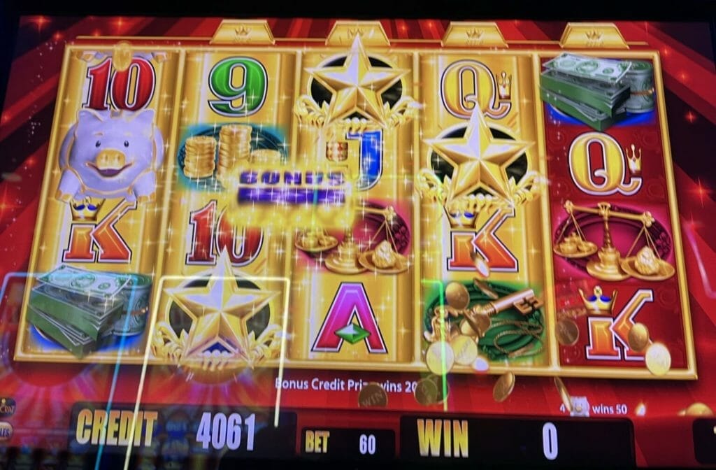 Gold Bonanza by Aristocrat bonus prize gold reels