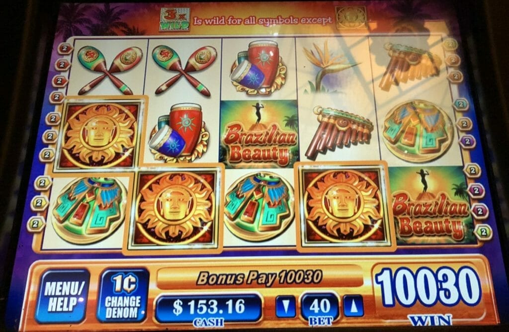 Brazilian Beauty by WMS free spins trigger