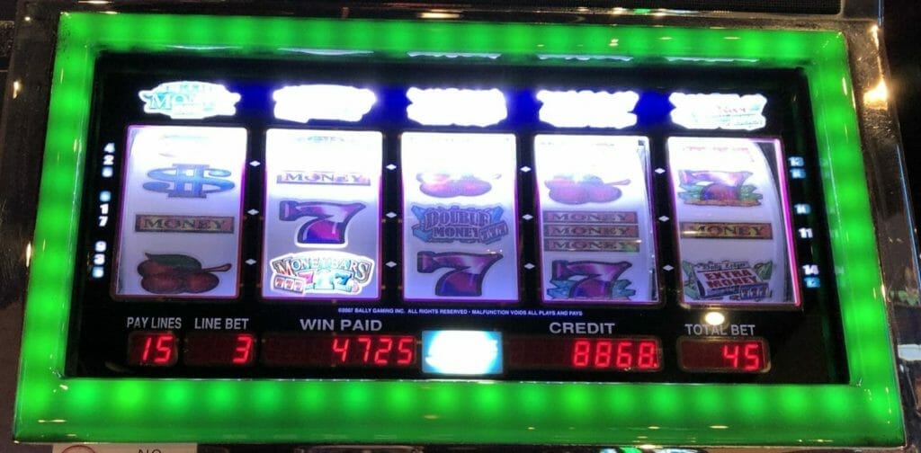 Hot Shot Progressive by Bally nickel denom big win