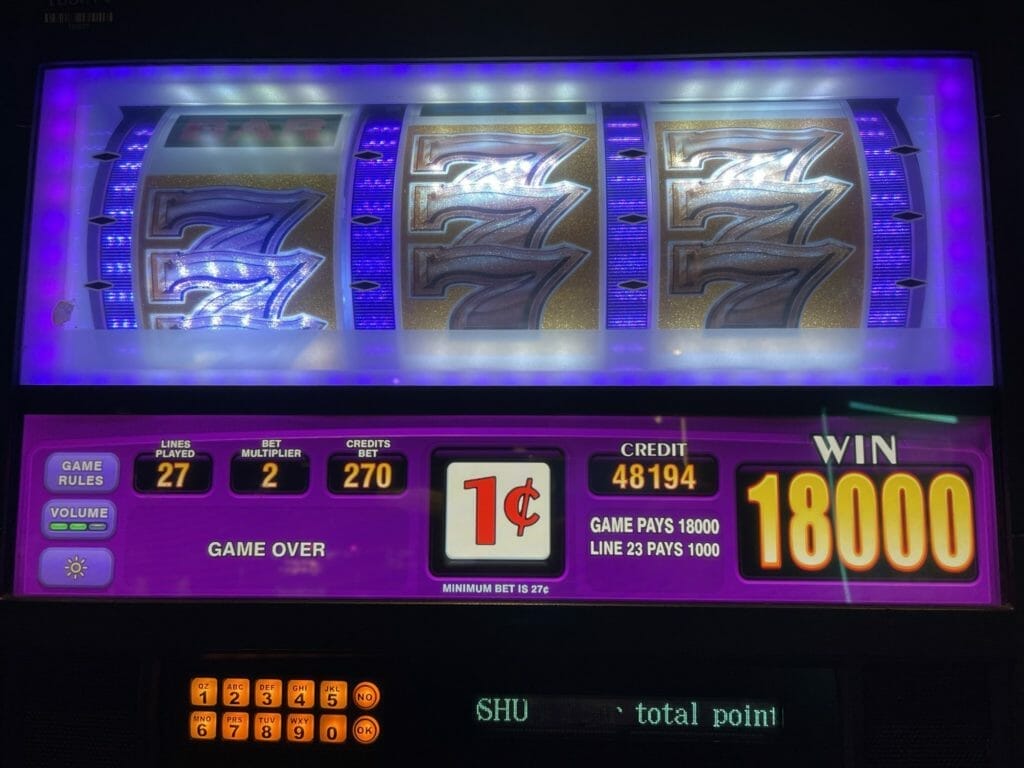 Gold Bar 7s by IGT 8 7s out of 9