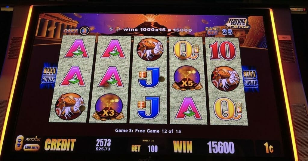 Wonder 4 by Aristocrat 600x bonus line hit