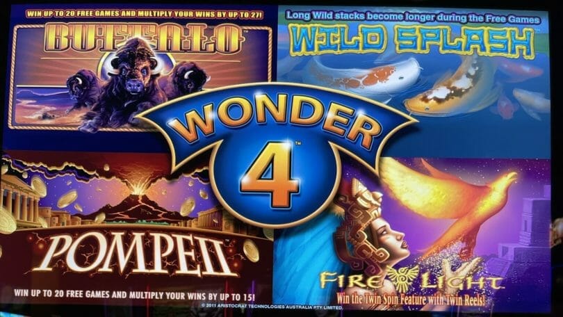 Wonder 4 by Aristocrat games included