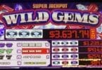 Super Jackpot Wild Gems by Everi pay table