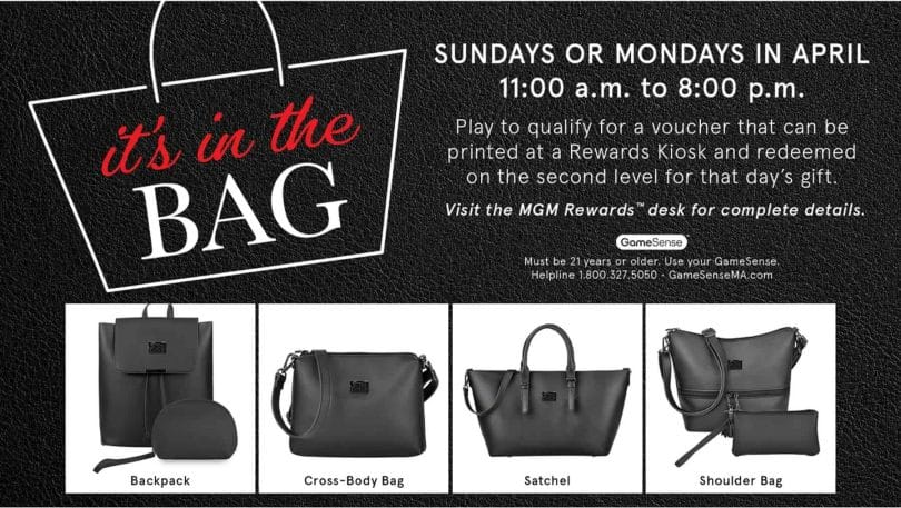 MGM Springfield bag promotion