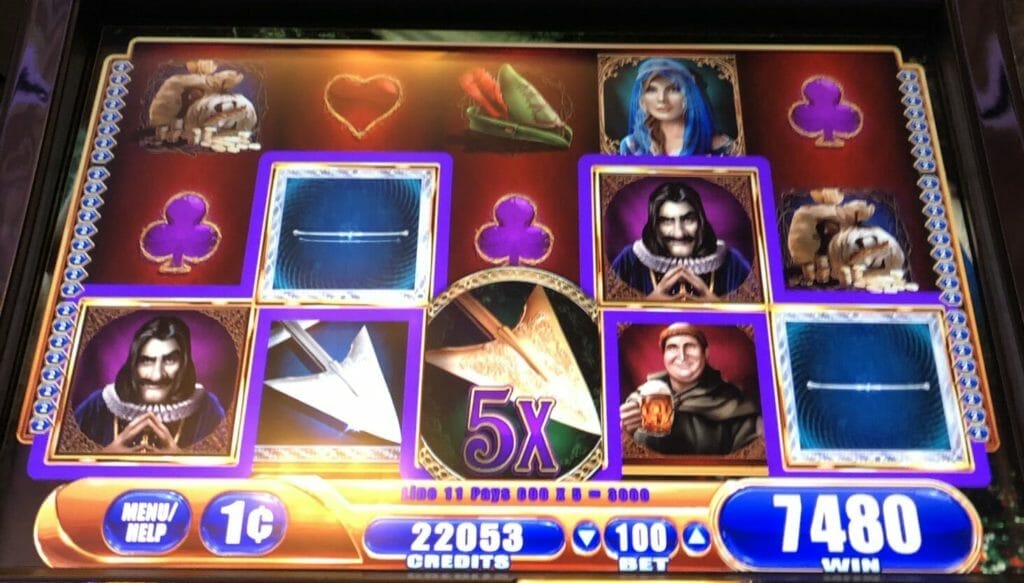 Robin Hood and the Golden Arrow by WMS big win line hit