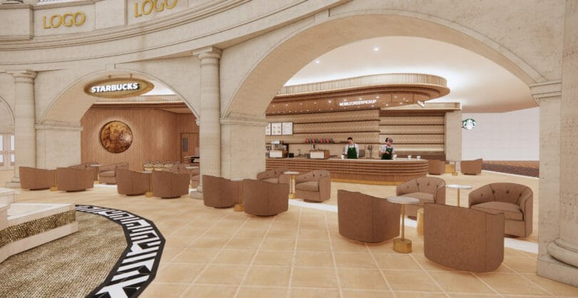 Caesars Atlantic City Starbucks rendering