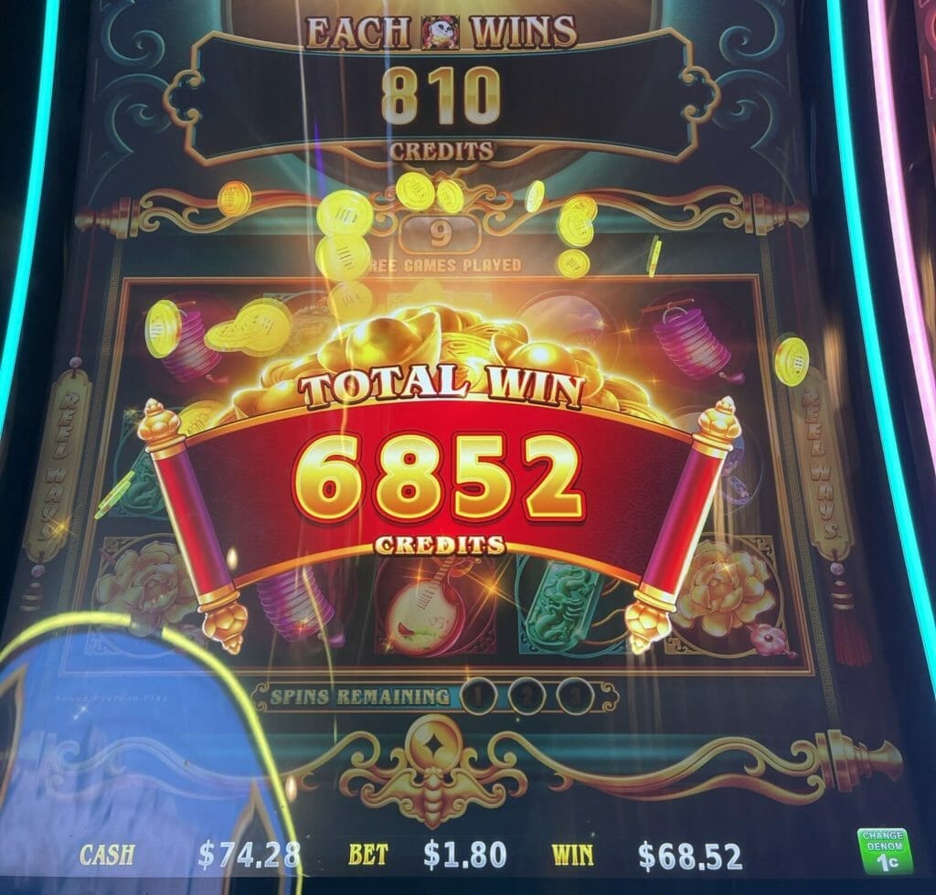 Ta-Da Panda by Light and Wonder free spins bonus total