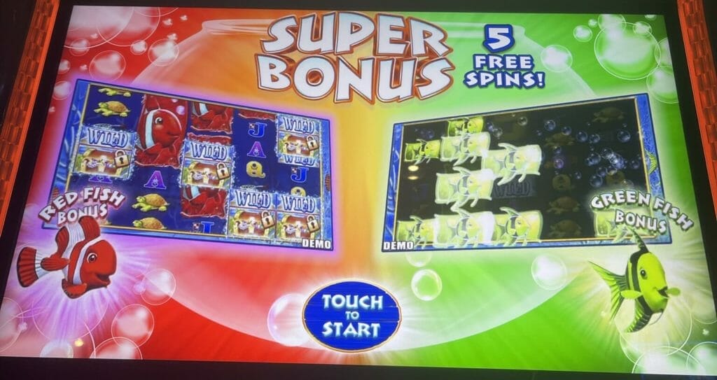 Gold Fish Feeding Time Treasure by Light and Wonder Red and Green Fish super bonus